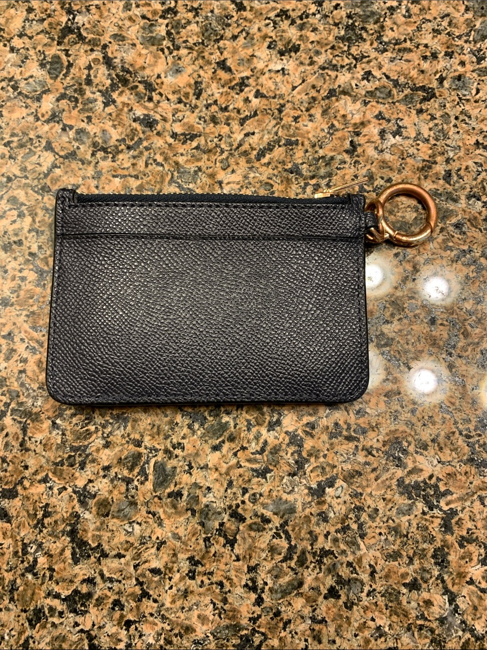 COACH Navy Zip Card Case / Wallet - Picture 3 of 6